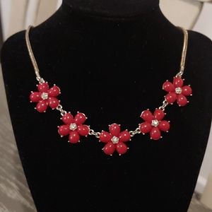 Red Daisey Necklace